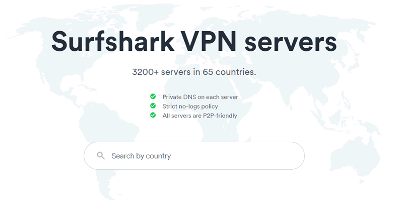 Surfshark VPN Servers